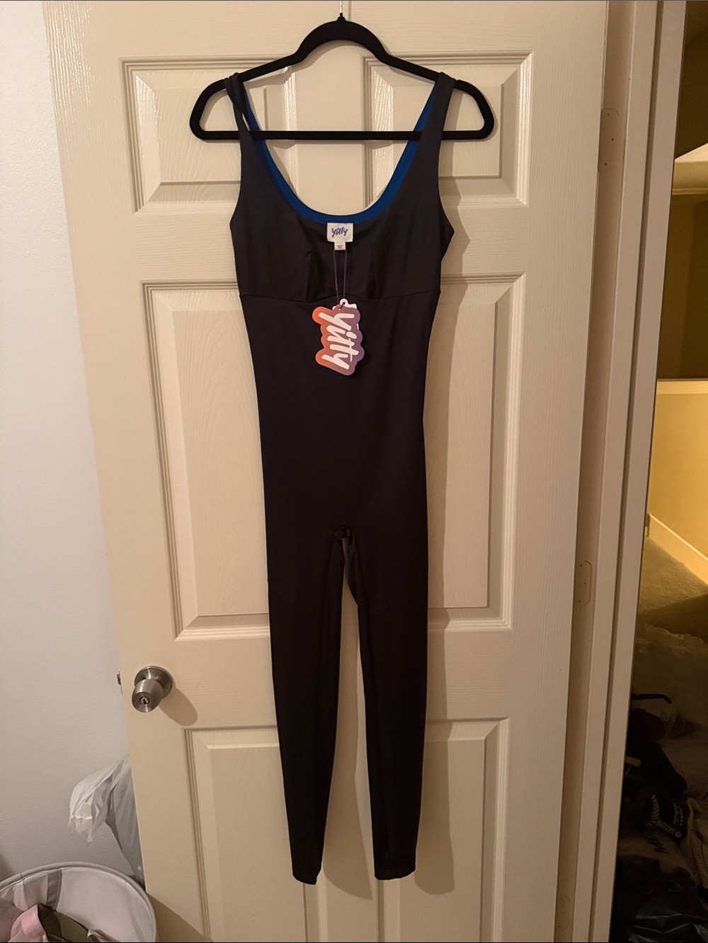 Yitti Black & Blue Trim  One-Piece Jumpsuit